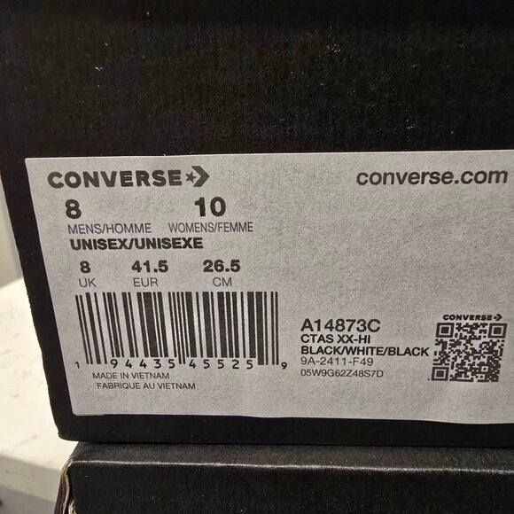 Converse Unisex Chuck Taylor XX-Hi Straps Buckles A14873C Women's 10 Men's 8 New - Picture 10 of 13